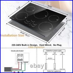 1/2/5 Boost Burner 30/36 Induction Cooktop Built In Electric Stove Top Touch 1/2/5 Boost Burner 30/36 Induction Cooktop Built In Electric Stove Top Touch