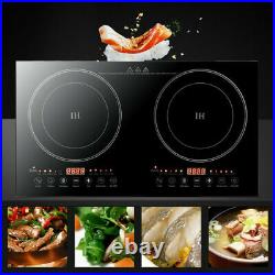 110V Electric Dual Induction Cooker Cooktop 2400W Countertop Double Burner New