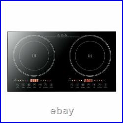 110V Electric Dual Induction Cooker Cooktop 2400W Countertop Double Burner New