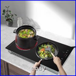110V Electric Stove Ceramic Cooktop Sensor Touch Control 2 Burners with Plug 110V Electric Stove Ceramic Cooktop Sensor Touch Control 2 Burners with Plug