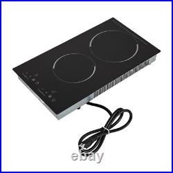 110V Electric Stove Ceramic Cooktop Sensor Touch Control 2 Burners with Plug 110V Electric Stove Ceramic Cooktop Sensor Touch Control 2 Burners with Plug