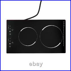 110V Electric Stove Ceramic Cooktop Sensor Touch Control 2 Burners with Plug 110V Electric Stove Ceramic Cooktop Sensor Touch Control 2 Burners with Plug