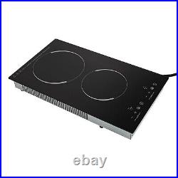 110V Electric Stove Ceramic Cooktop Sensor Touch Control 2 Burners with Plug 110V Electric Stove Ceramic Cooktop Sensor Touch Control 2 Burners with Plug