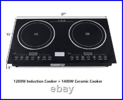 110V Induction Cooktop 2 Burners Electric Hob Cook Top Stove Ceramic Cooktop USA 110V Induction Cooktop 2 Burners Electric Hob Cook Top Stove Ceramic Cooktop USA