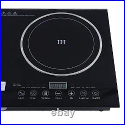 110V Induction Cooktop 2 Burners Electric Hob Cook Top Stove Ceramic Cooktop USA