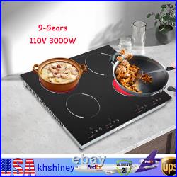 110V Induction Cooktop 4 Burners Electric Hob Cook Top Stove Ceramic Cooktop