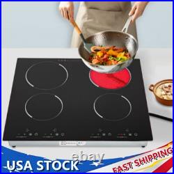 110V Induction Cooktop 4 Burners Electric Hob Cook Top Stove Ceramic Cooktop