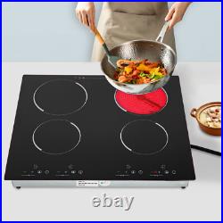 110V Induction Cooktop 4 Burners Electric Hob Cook Top Stove Ceramic Cooktop