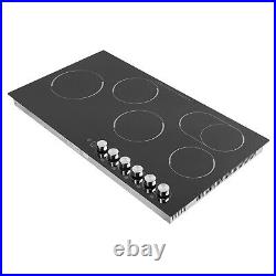 110V NEW Black Electric Cooktop Electric Stovetop 5 Burners Electric Cooktop US