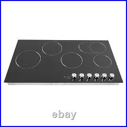 110V NEW Black Electric Cooktop Electric Stovetop 5 Burners Electric Cooktop US