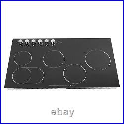 110V NEW Black Electric Cooktop Electric Stovetop 5 Burners Electric Cooktop US