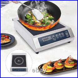 110V Stainless Steel Portable Induction Cooktop Electric Countertop Cooker Timed