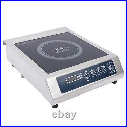 110V Stainless Steel Portable Induction Cooktop Electric Countertop Cooker Timed