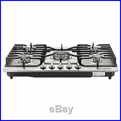 110V Top Brand 30COOKTOP Steel Built-in 5 Burners LPG/NG Gas Hob Stove Cooktop