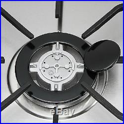 110V Top Brand 30COOKTOP Steel Built-in 5 Burners LPG/NG Gas Hob Stove Cooktop