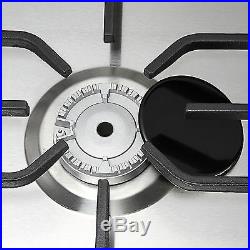 110V Top Brand 30COOKTOP Steel Built-in 5 Burners LPG/NG Gas Hob Stove Cooktop