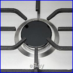 110V Top Brand 30COOKTOP Steel Built-in 5 Burners LPG/NG Gas Hob Stove Cooktop