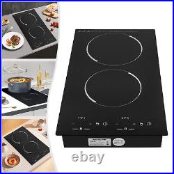 110V Touch Induction Cooktop 2 Burner Induction Cooker Electric Stove Top 4000W