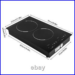 110V Touch Induction Cooktop 2 Burner Induction Cooker Electric Stove Top 4000W