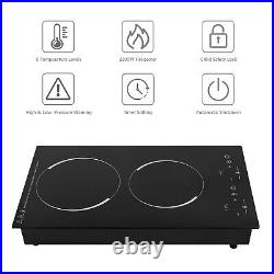 110V Touch Induction Cooktop 2 Burner Induction Cooker Electric Stove Top 4000W