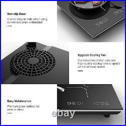 110V Touch Induction Cooktop 2 Burner Induction Cooker Electric Stove Top 4000W