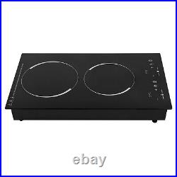 110V Touch Induction Cooktop 2 Burner Induction Cooker Electric Stove Top 4000W