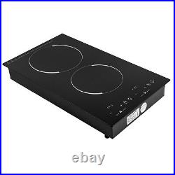 110V Touch Induction Cooktop 2 Burner Induction Cooker Electric Stove Top 4000W