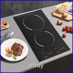 110V Touch Induction Cooktop 2 Burner Induction Cooker Electric Stove Top 4000W