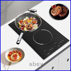 110V Touch Induction Cooktop 2 Burner Induction Cooker Electric Stove Top 4000W