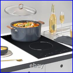 110V Touch Induction Cooktop 2 Burner Induction Cooker Electric Stove Top 4000W