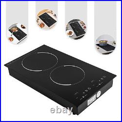 110V Touch Induction Cooktop 2 Burner Induction Cooker Electric Stove Top 4000W