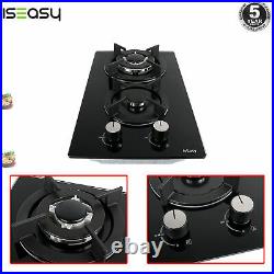 12 2 Burners Gas Cooktop Stove Top Tempered Glass Built-In LPG/NG Gas Cooktops