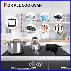 12/24/36 in Electric Induction Cooktop Built-in 2/4/5 Burner Touch Control Timer
