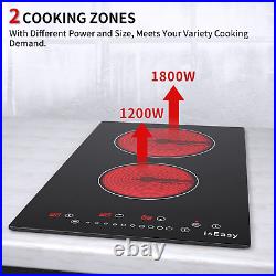 12/30in. Built-In Ceramic Cooktop 2/4 Burner Electric Cooker Touch Control Stove