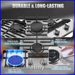 12 Inch Gas Cooktop, 2 Burners Built-In Stainless Steel Stove Top, Max 12000BTU