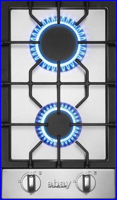 12 Inch Gas Cooktop 2 Burners Built-in Propane Stainless Steel Stove Top with