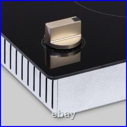 12 Induction Cooktop 2 Burner Electric Countertop Burner Knob Control 220V
