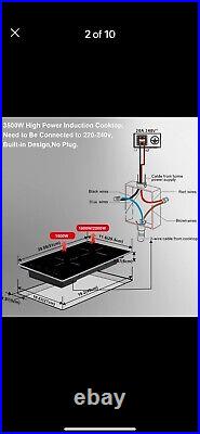 12'' Induction Stove Drop In Electric Cooktop with Booster, Child Lock, Timer