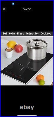 12'' Induction Stove Drop In Electric Cooktop with Booster, Child Lock, Timer