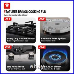 12 in. Recessed Gas Stove Cooktop with 2 Sealed Burners in Black Tempered Glass 12 in. Recessed Gas Stove Cooktop with 2 Sealed Burners in Black Tempered Glass