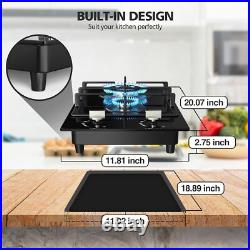 12 inch Gas Stove Drop-in 2 Burner Propane Gas Cooker Hob Stainless Steel NG/LPG