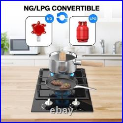 12 inch Gas Stove Drop-in 2 Burner Propane Gas Cooker Hob Stainless Steel NG/LPG