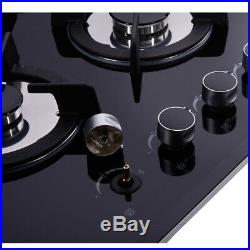 123A01S 12 gas cooktop NG/LPG dual fuel sealed glass panel 2 burners gas hob
