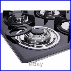 123A01S 12 gas cooktop NG/LPG dual fuel sealed glass panel 2 burners gas hob