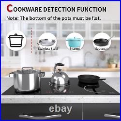 12Induction Cooker 2 Burner Built-in Electric Cooktop Touch Stove Timer USA