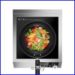 12in 1800W Commercial Induction Cooktop Powerful Electric Induction Burner 120V