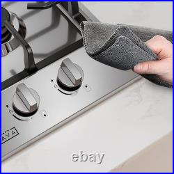 12in. Gas Cooktop in Stainless Steel 2 Sealed Burners Gas Stove 4000 BTUs Burner