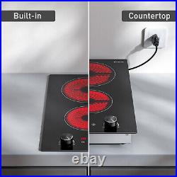 12inch Electric Radiant Cooktop Built-in 2 Burner 120V 1800W Electric Stove Top 12inch Electric Radiant Cooktop Built-in 2 Burner 120V 1800W Electric Stove Top