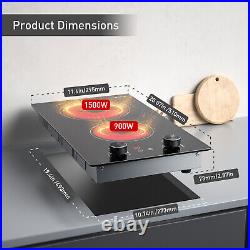 12inch Electric Radiant Cooktop Built-in 2 Burner 120V 1800W Electric Stove Top 12inch Electric Radiant Cooktop Built-in 2 Burner 120V 1800W Electric Stove Top