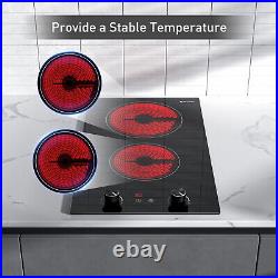 12inch Electric Radiant Cooktop Built-in 2 Burner 120V 1800W Electric Stove Top 12inch Electric Radiant Cooktop Built-in 2 Burner 120V 1800W Electric Stove Top